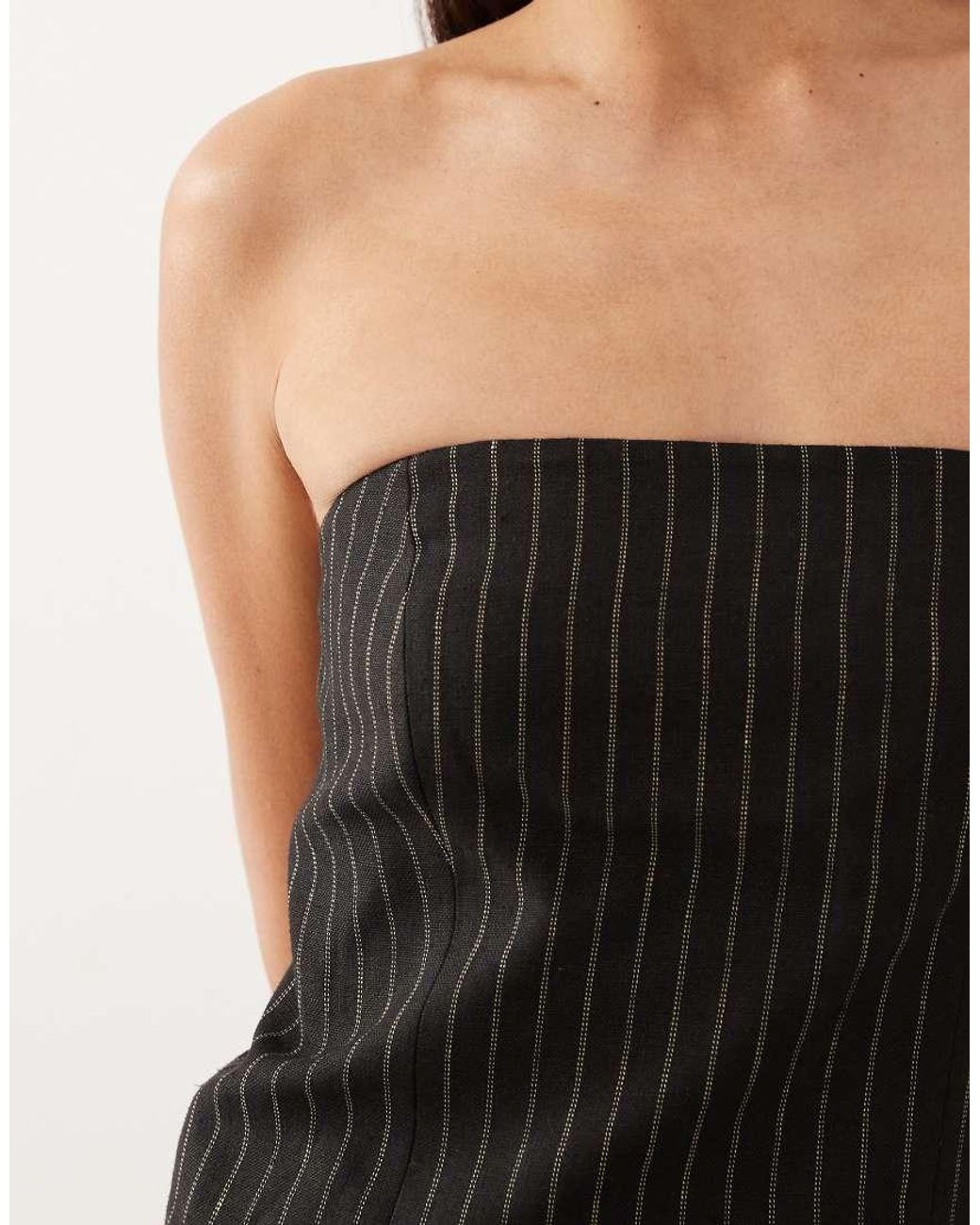 Ralph Lauren Black Tailored Bandeau Top Co-ord