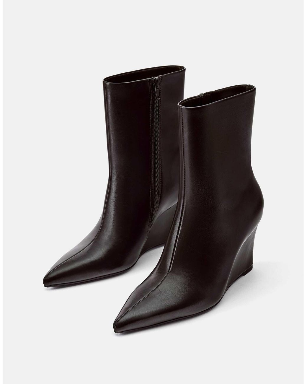 Pull&Bear Brown Stiefeletten mit keilabsatz