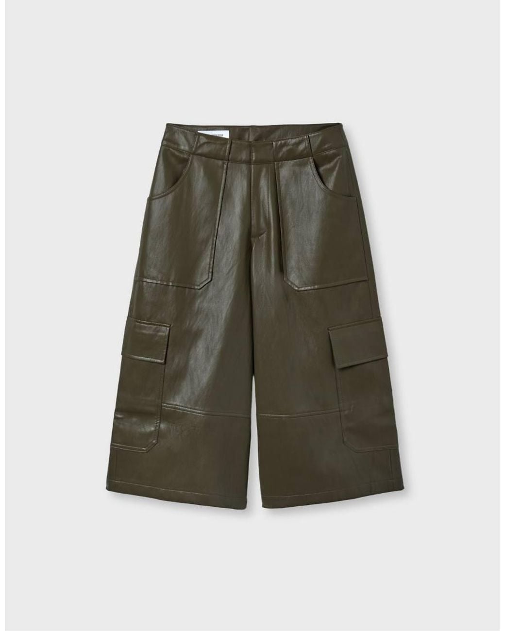 Stradivarius Purple Cargo Bermuda Shorts