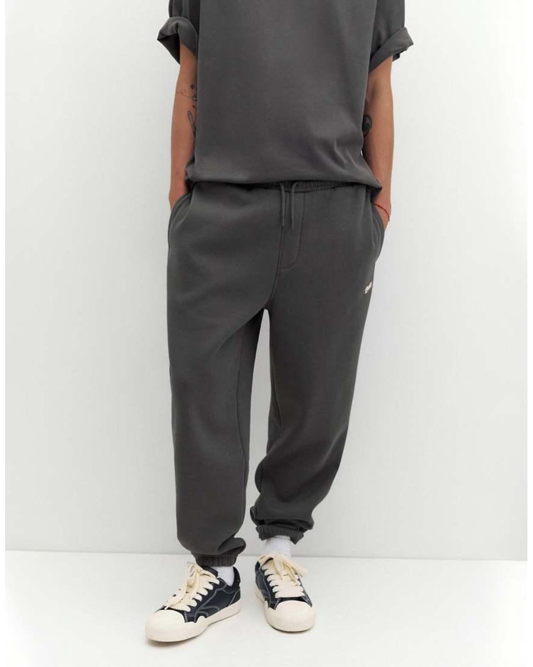 Pull&Bear Gray Stwd joggers for men