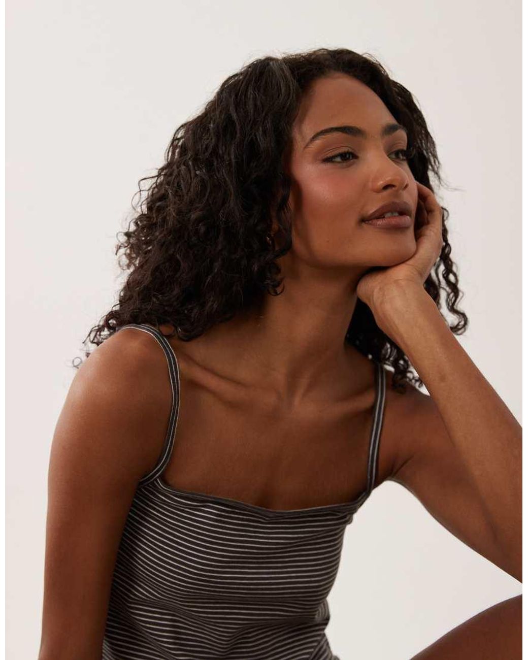 ASOS Brown Mix & Match Pyjama Cami With Underbust Seam