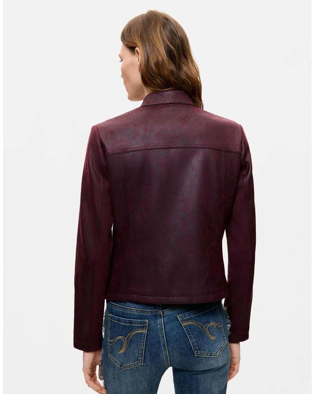 Desigual Jack Met Leereffect in het Red