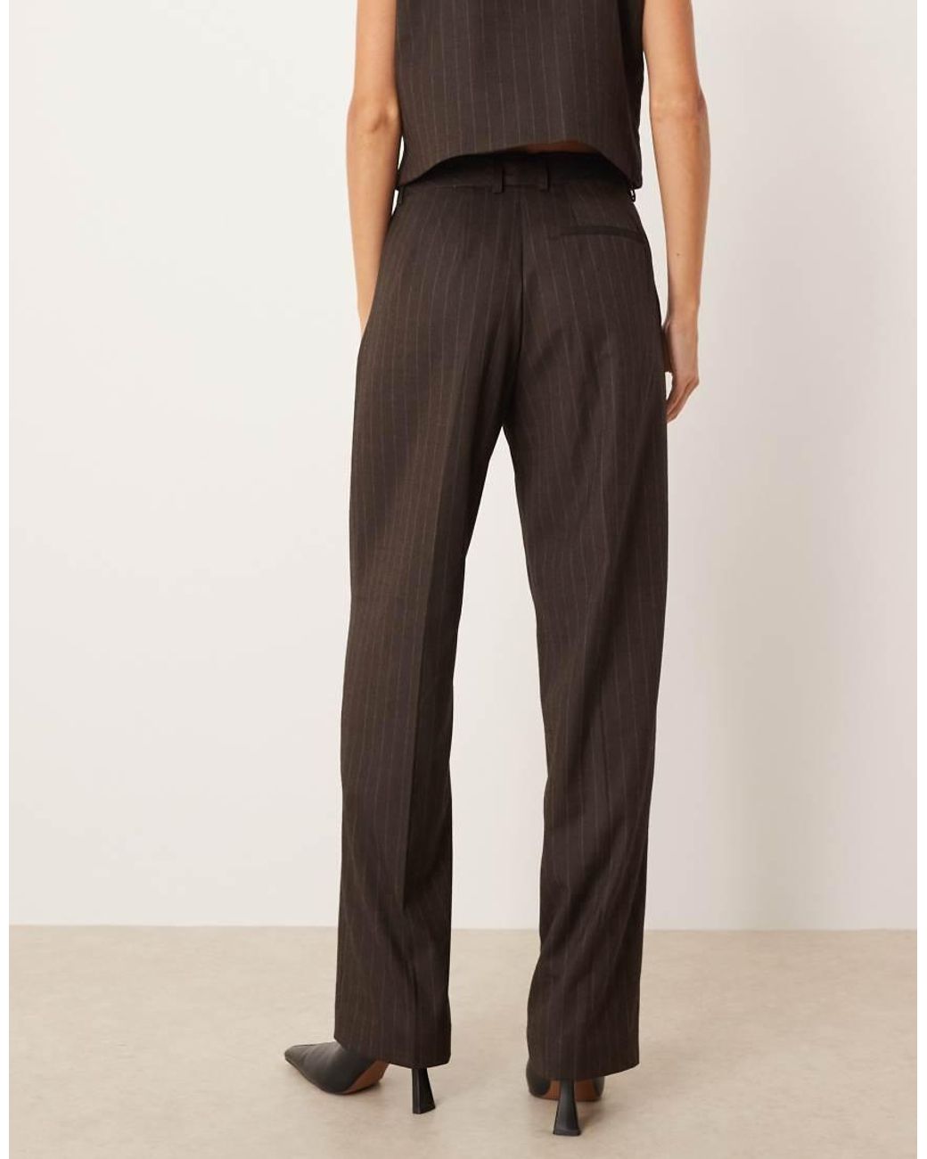 JJXX Natural Pinstripe Co Ord Trousers