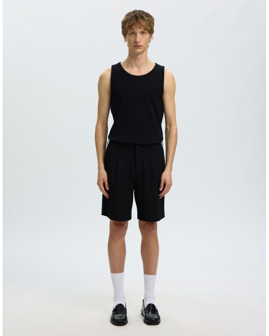 Top De Tirantes SELECTED de hombre de color Black