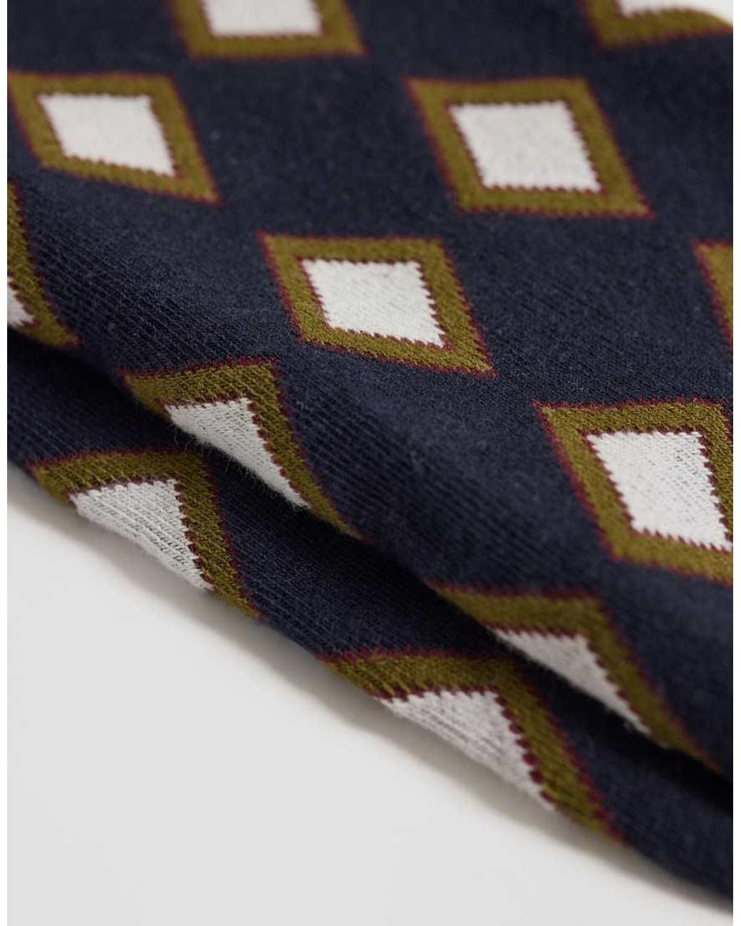 Fred Perry Blue Diamond Jacquard Logo Socks