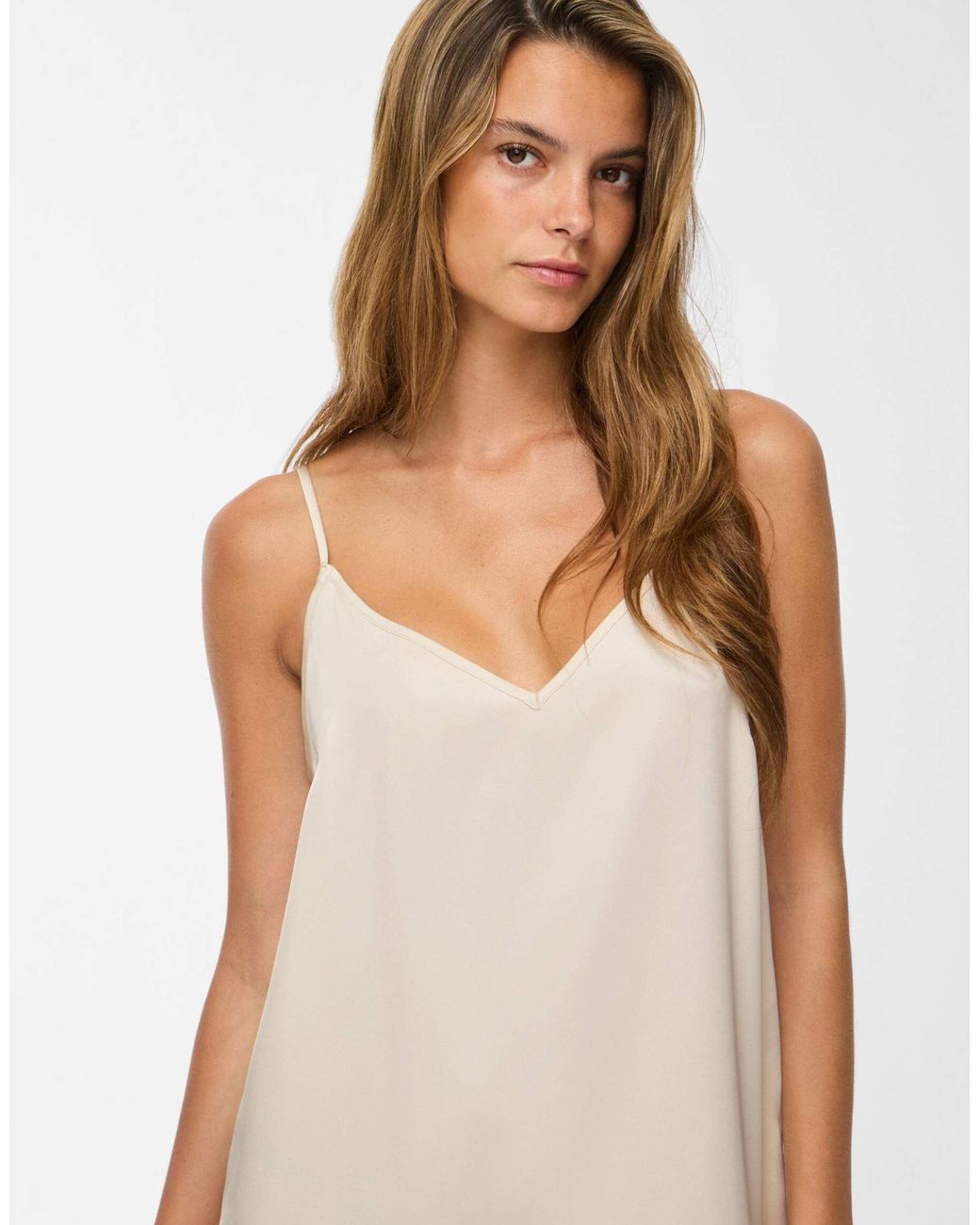 Vila White Slipkleid