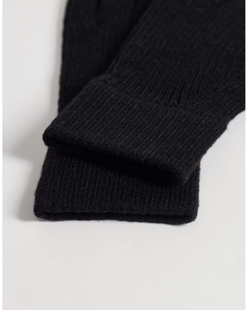 ASOS Black Knitted Gloves for men