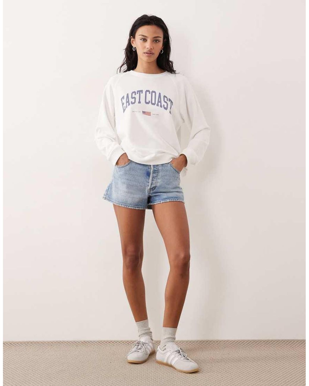 Gant White East Coast Oversized Sweater
