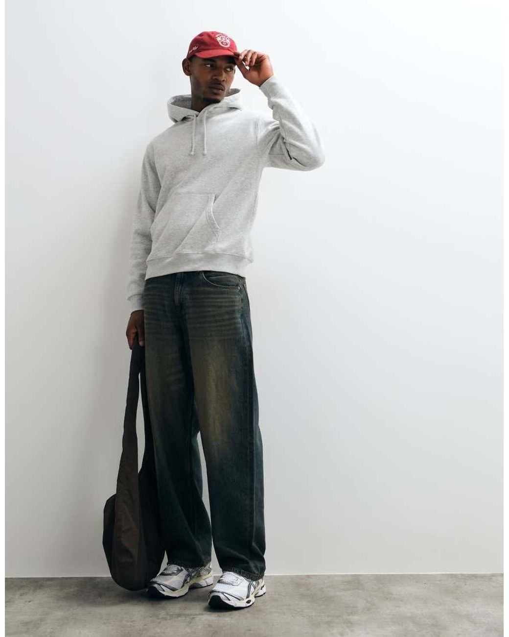 Weekday Gray Classic Fit Hoodie for men
