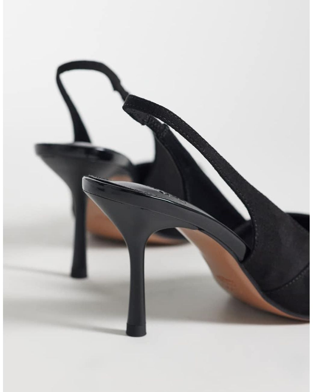 ASOS Black Sabrina Slingback Stiletto Heels