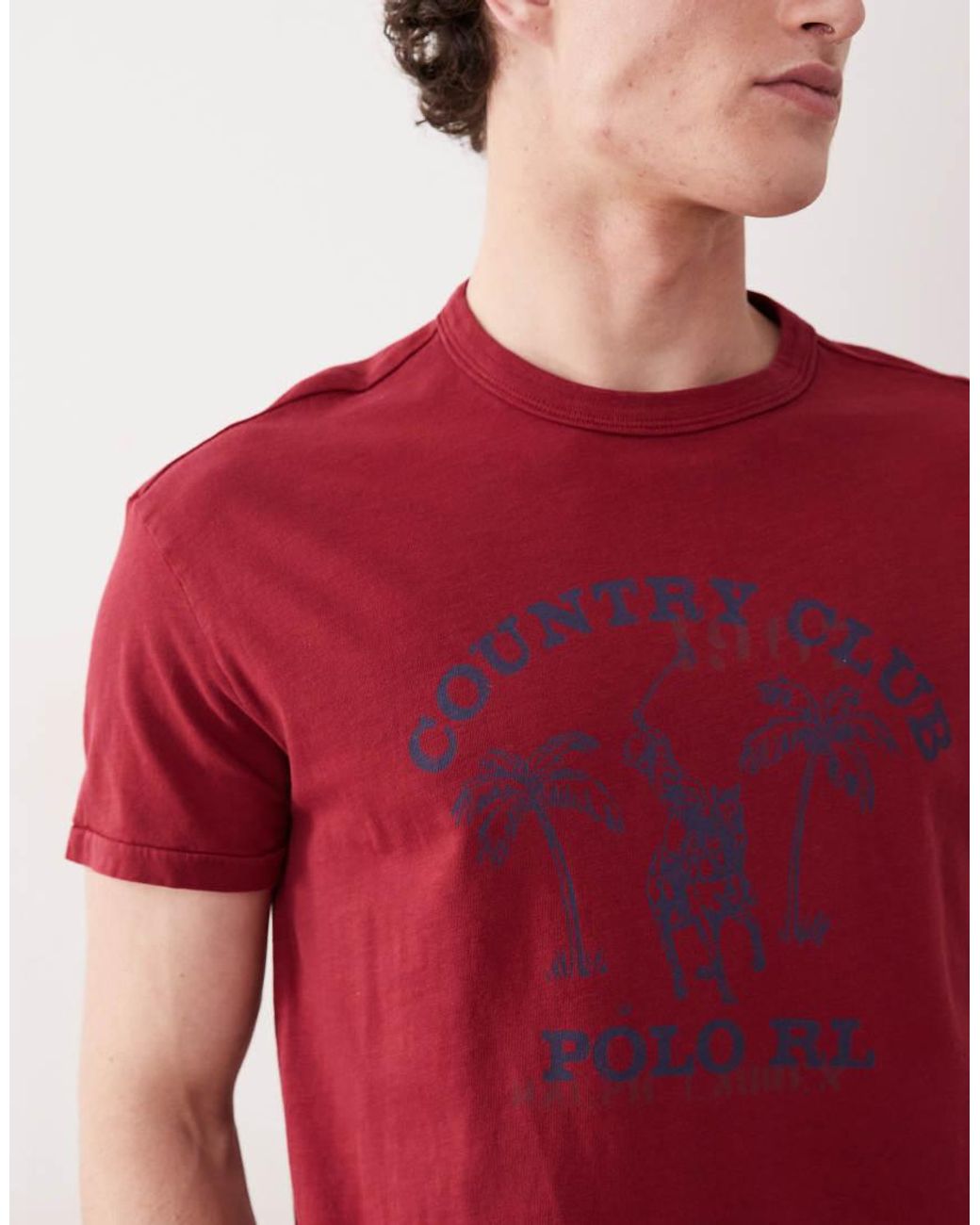 Polo Ralph Lauren Red Vintage Polo Player Print T-shirt for men