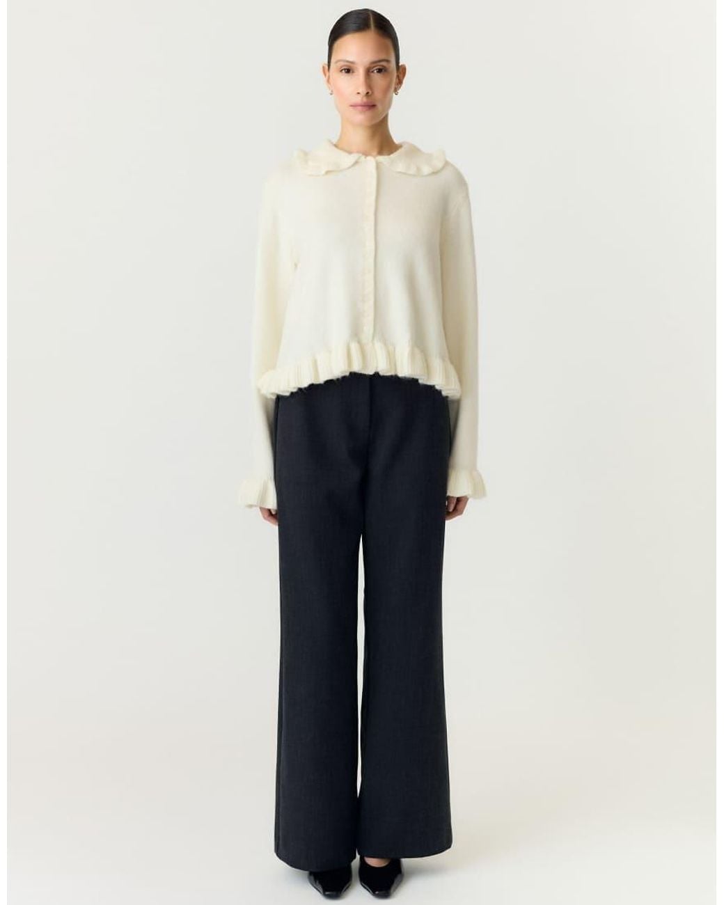 Y.A.S White Knitted Cardigan
