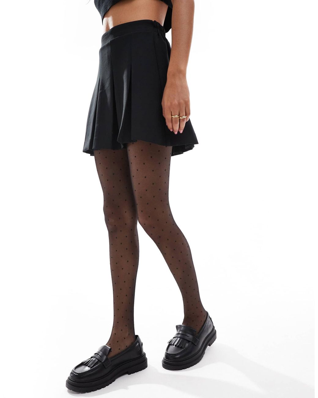 ASOS Black – strumpfhose mit kleinen punkten