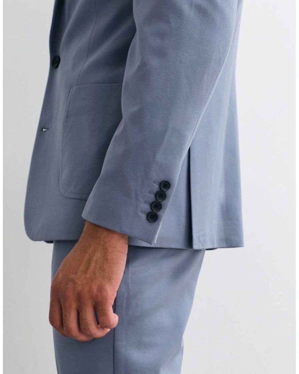 ASOS Blue Asos Deisgn Flexmax Slim Suit Jacket for men