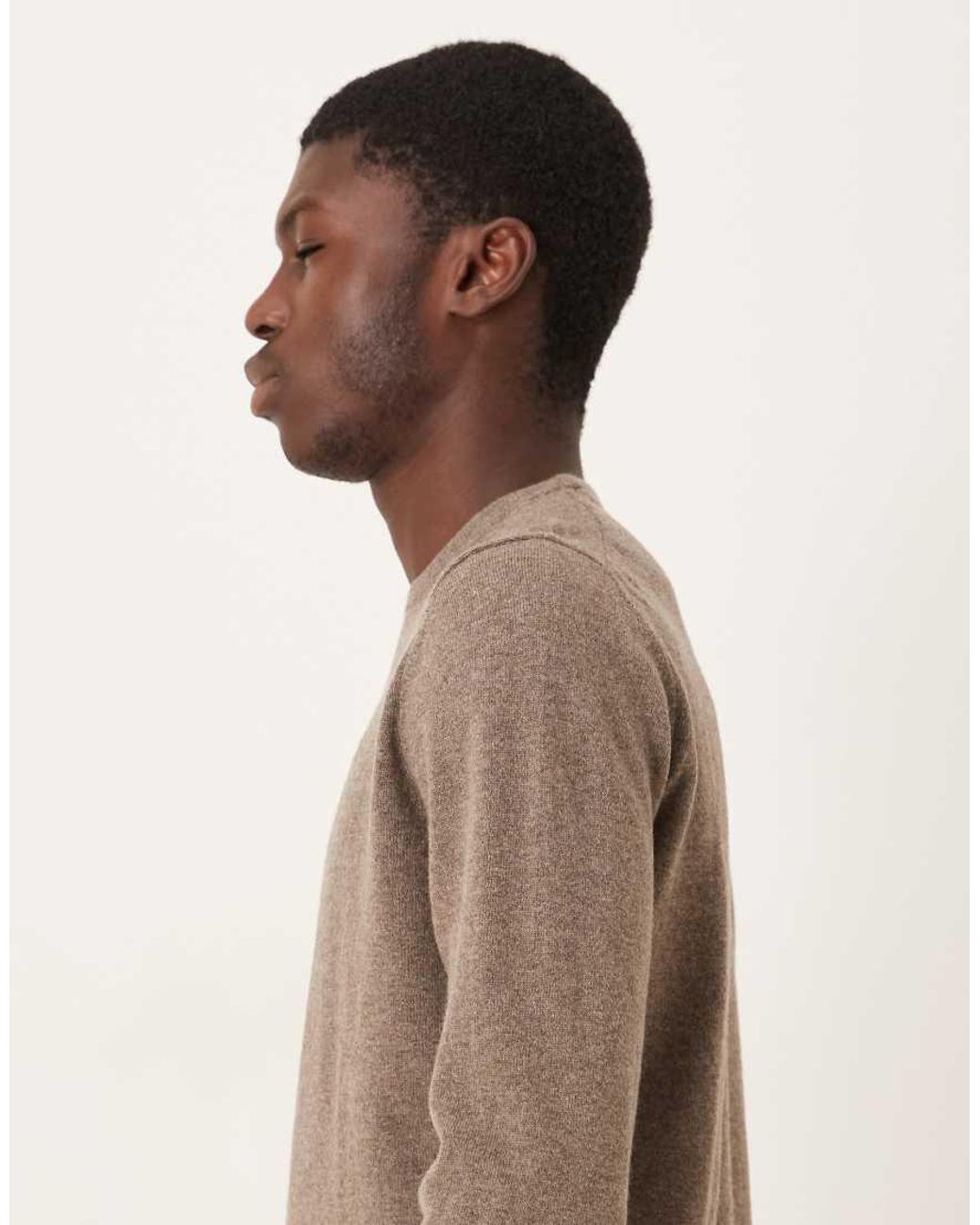 Barbour Natural Essential Lambswool Crew Neck Sweater for men