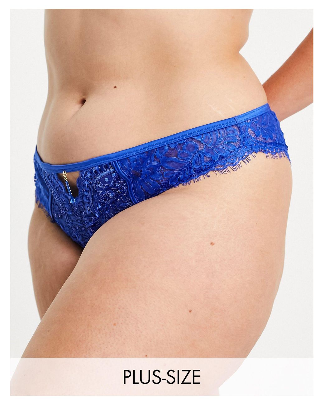 Ann Summers Curve Fiercely Sexy Sequin Embroidered Lace Brazilian Brief