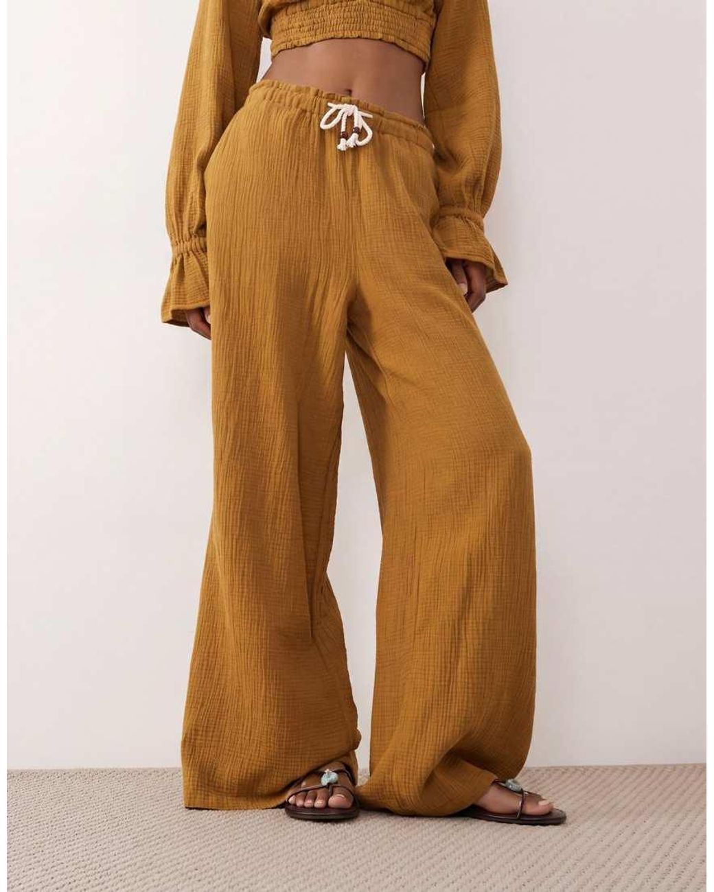 ASOS Natural Pull-on Pants Set