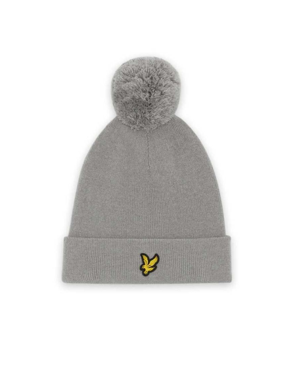 Lyle & Scott Gray Bobble Hat for men