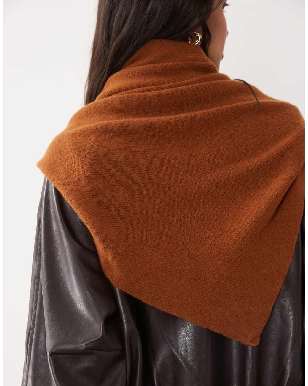ASOS Brown Wool Extra Large Triangle Scarf