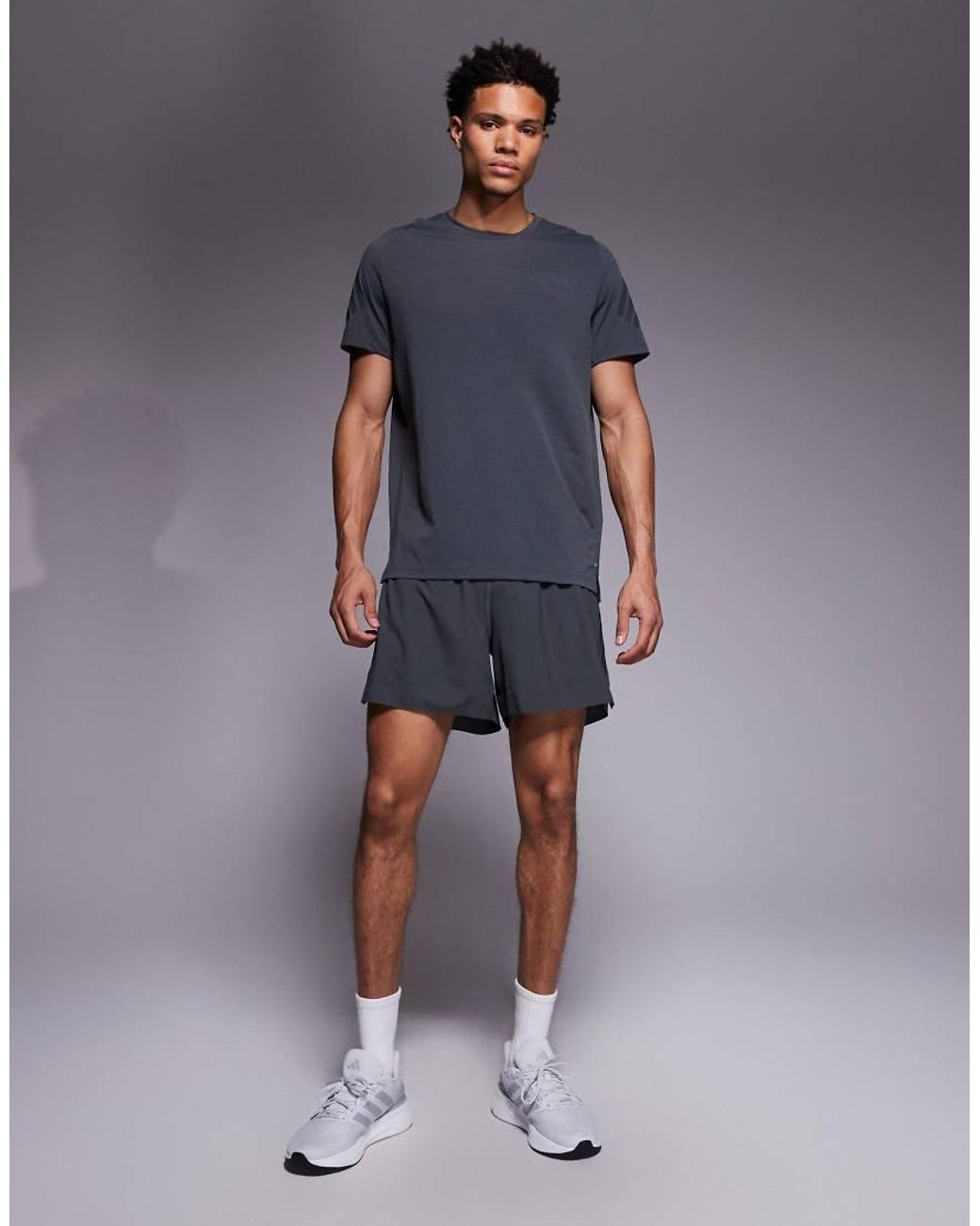 Adidas Originals Blue Adidas Running Adi365 Shorts With 3 Sripes for men