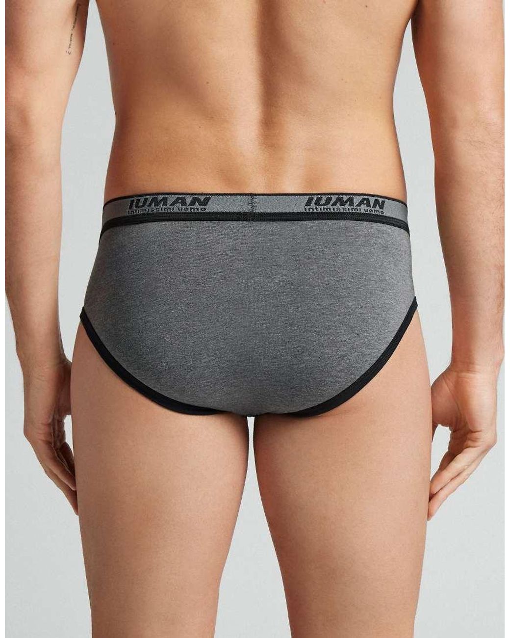 Intimissimi Green Superior Cotton Briefs With Logo for men