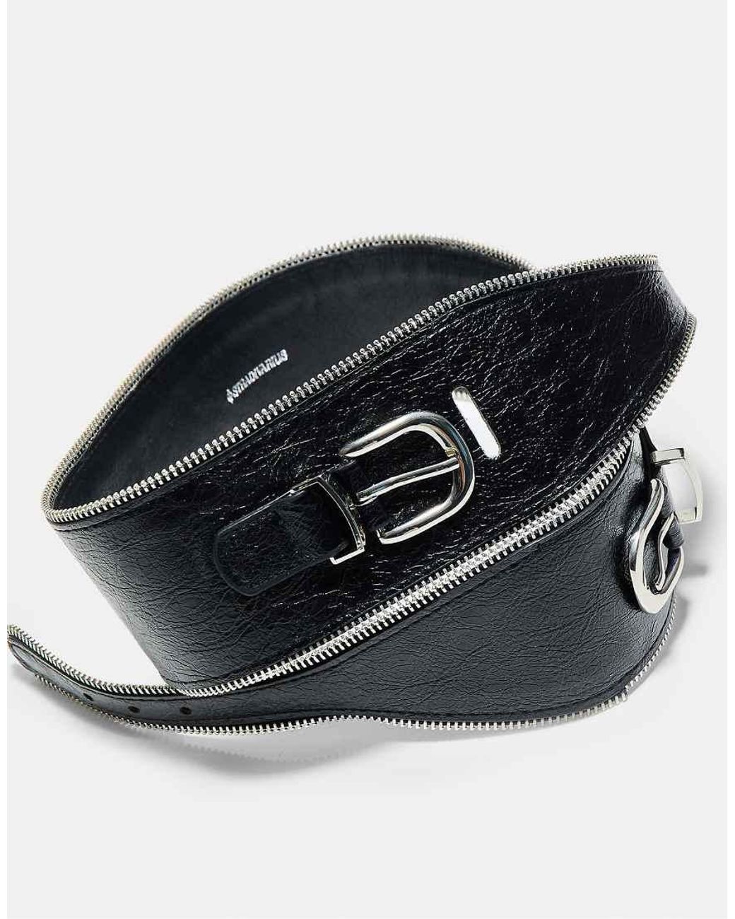 Stradivarius White Wide Zip-Edge Belt