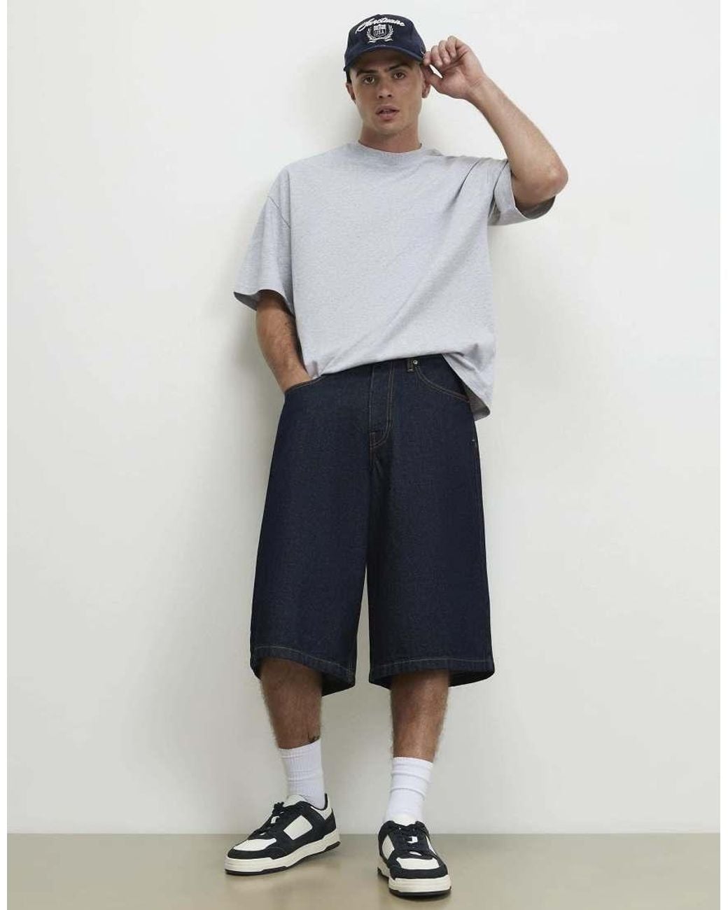 River Island Blue Oversized Fit Cotton Heavyweight T-Shirt for men
