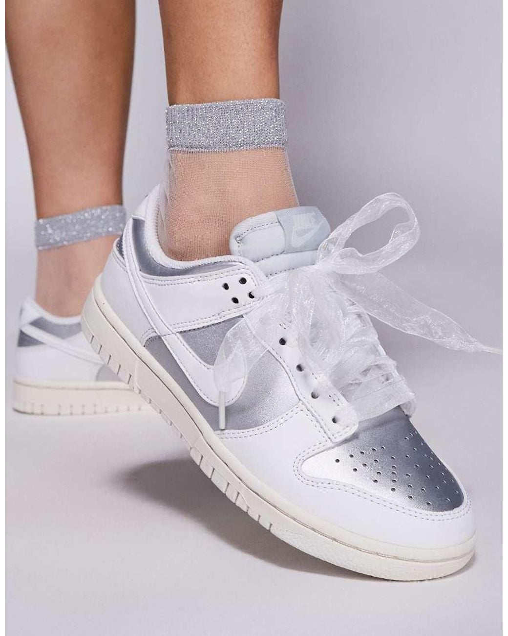 nike dunk low essential trainers in white