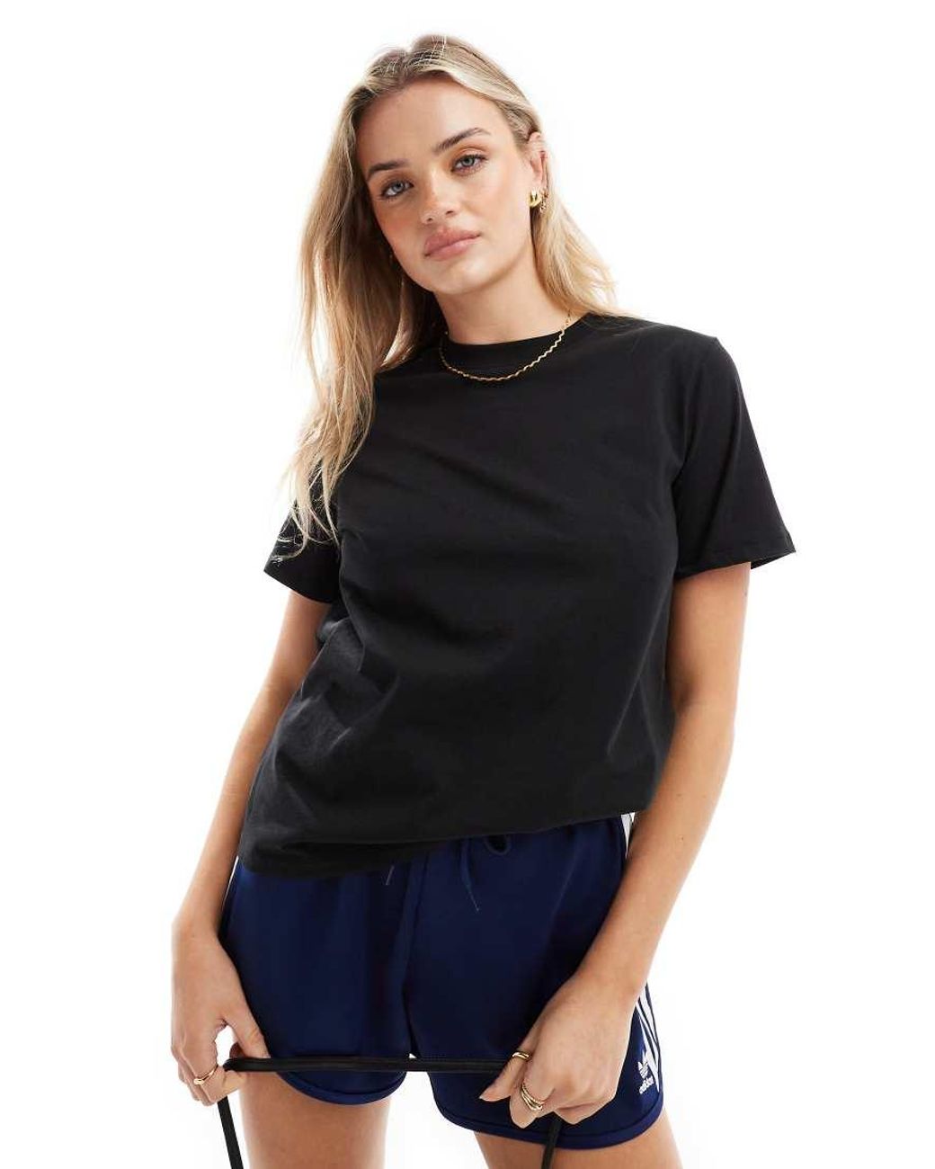 Pieces Blue Boxy T-shirt