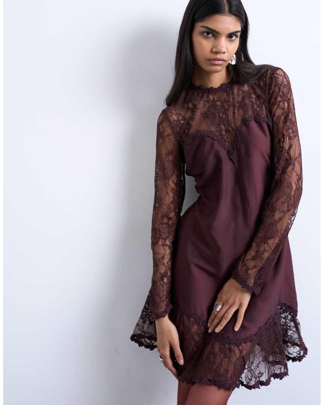 chinese dress ladies Dream Sight Lace Satin Maxi Dress main image 1