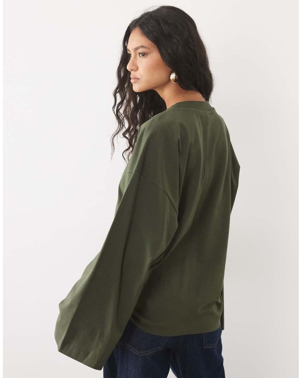 ASOS Green Long Sleeve Skate T-shirt