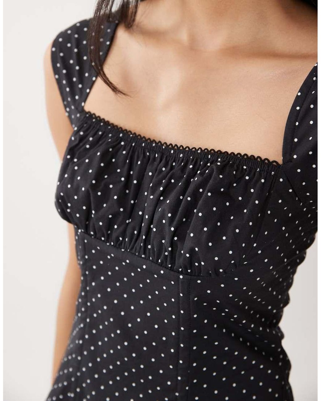 WeWoreWhat Black Cap Sleeve Ruched Cup Corset Co-Ord