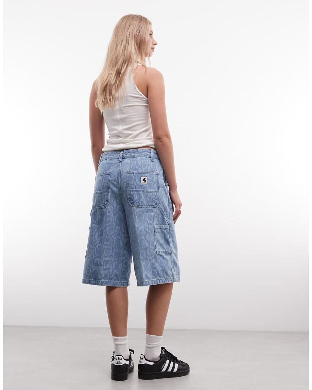 Carhartt Blue Nixon Double Knee Relaxed Fit Shorts