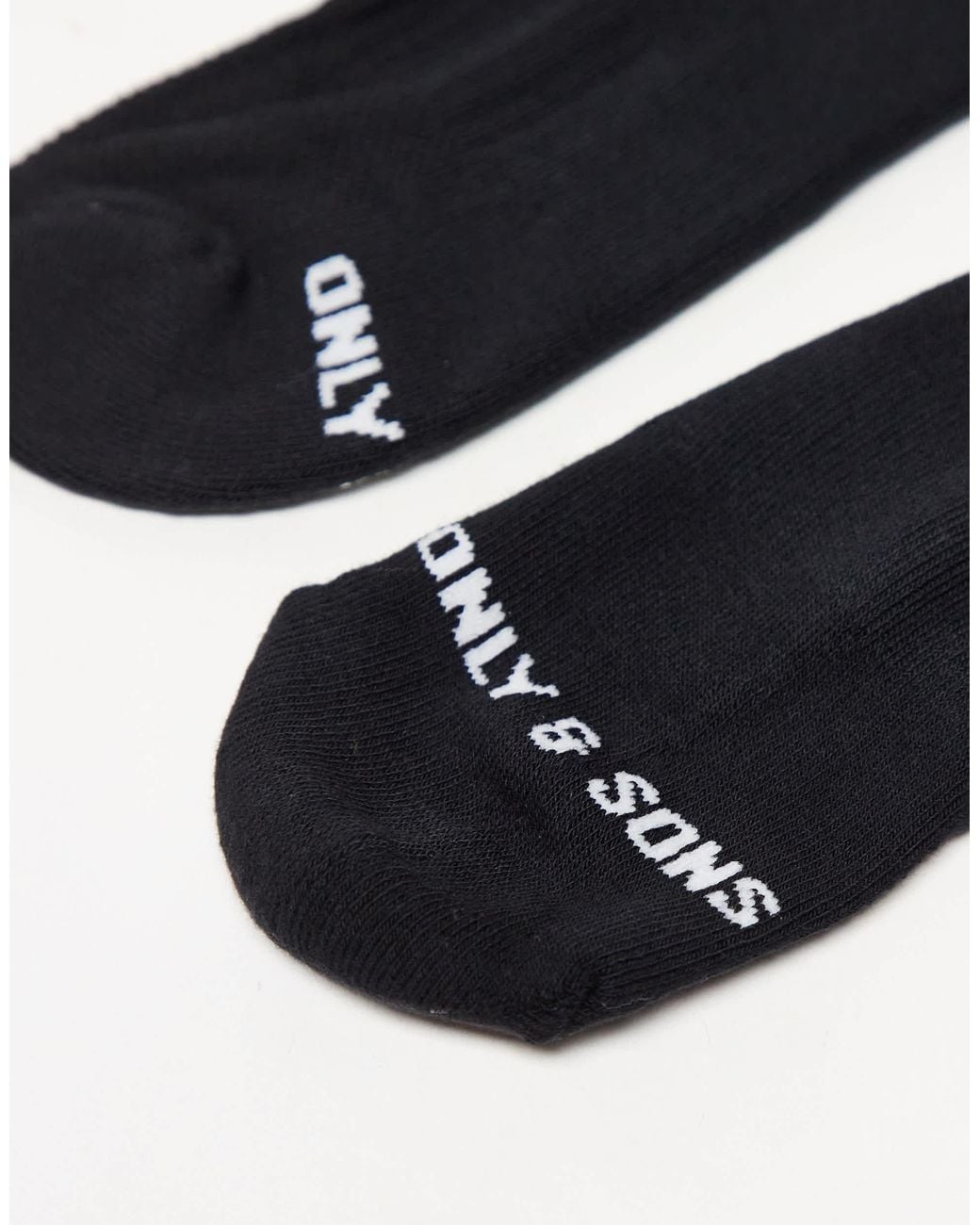 Only & Sons Black 2 Pack Socks for men