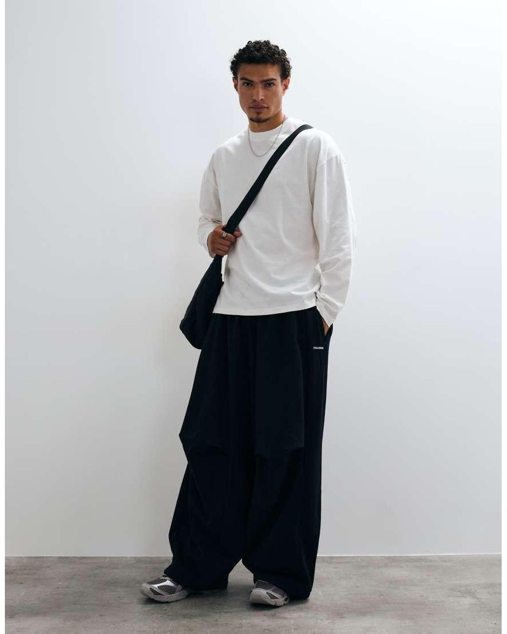 Collusion White Xl baggy jogger for men