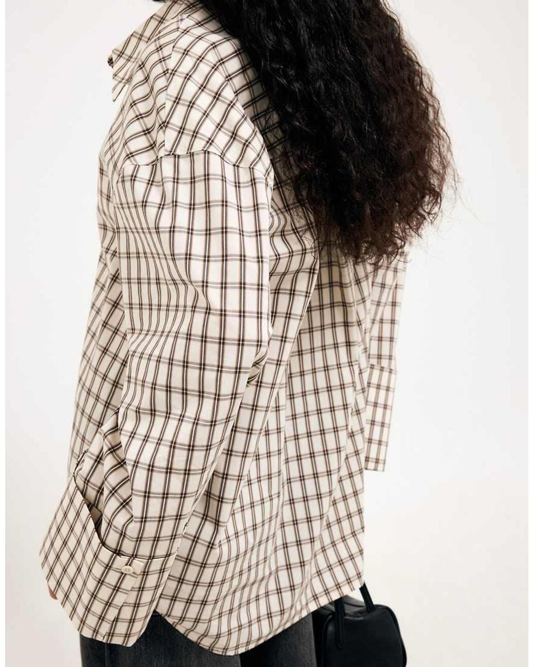 NA-KD Multicolor Cuff Detail Oversized Cotton Shirt