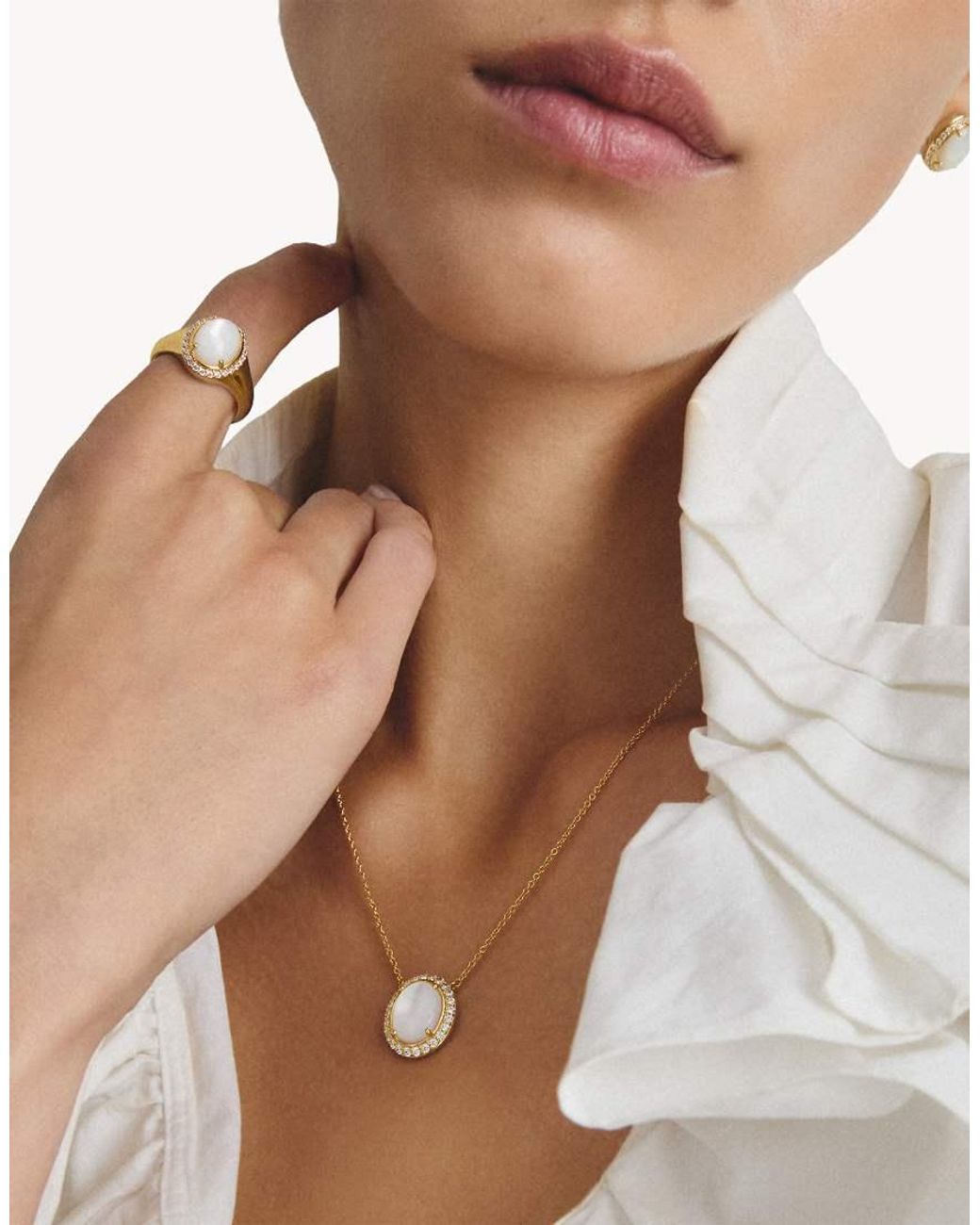 Thomas Sabo Metallic Chain Mother-of-pearl With White Zirconia