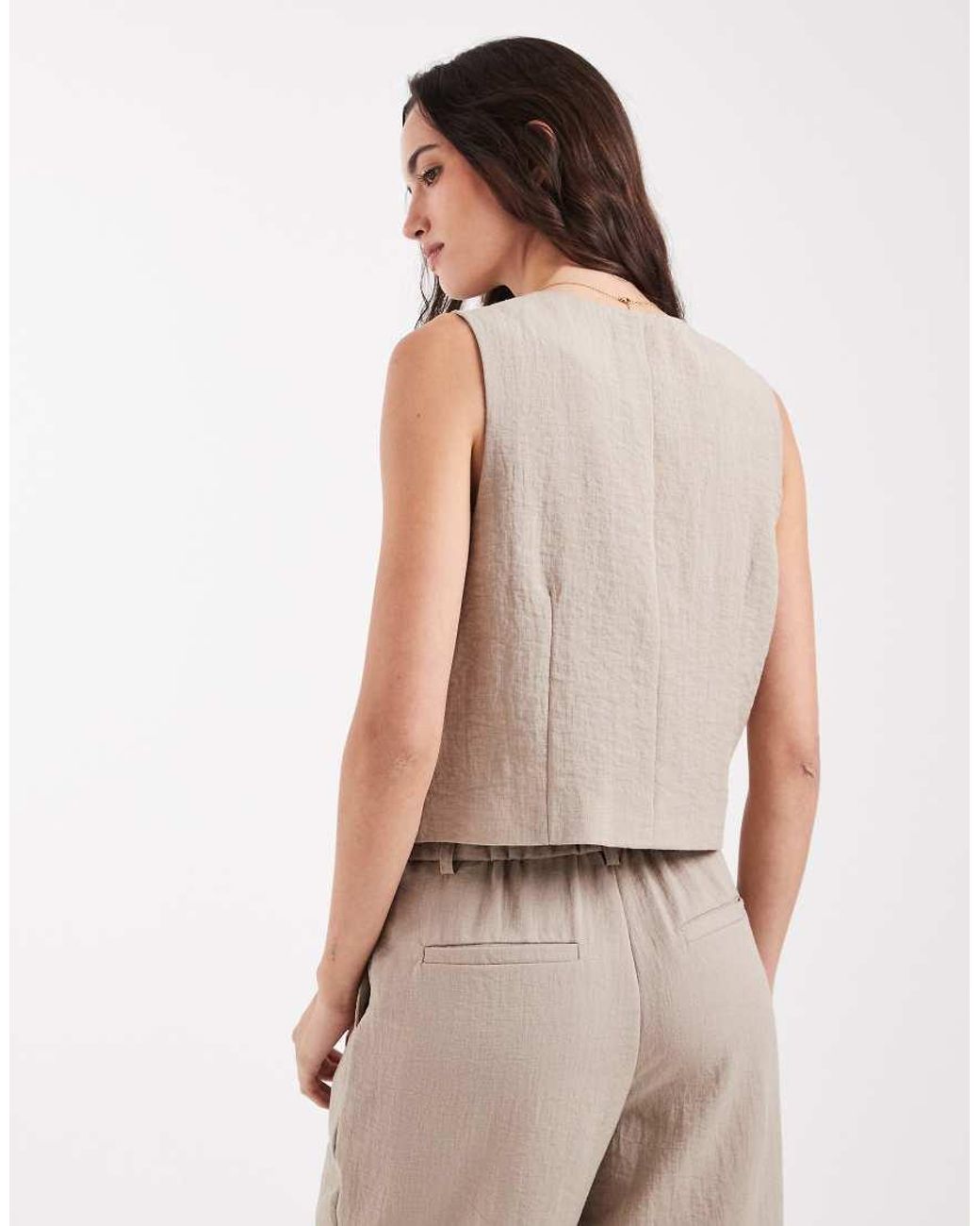 Object Natural Mix & Match Tailoried Waistcoat Co-ord