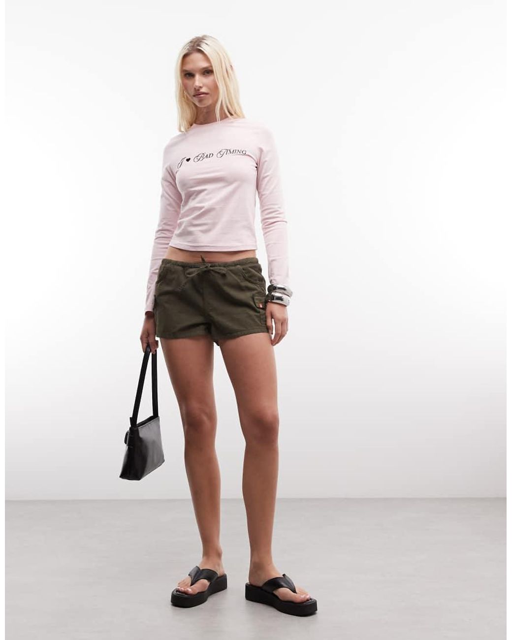 Daisy Street Pink Bad Timing Graphic T-shirt