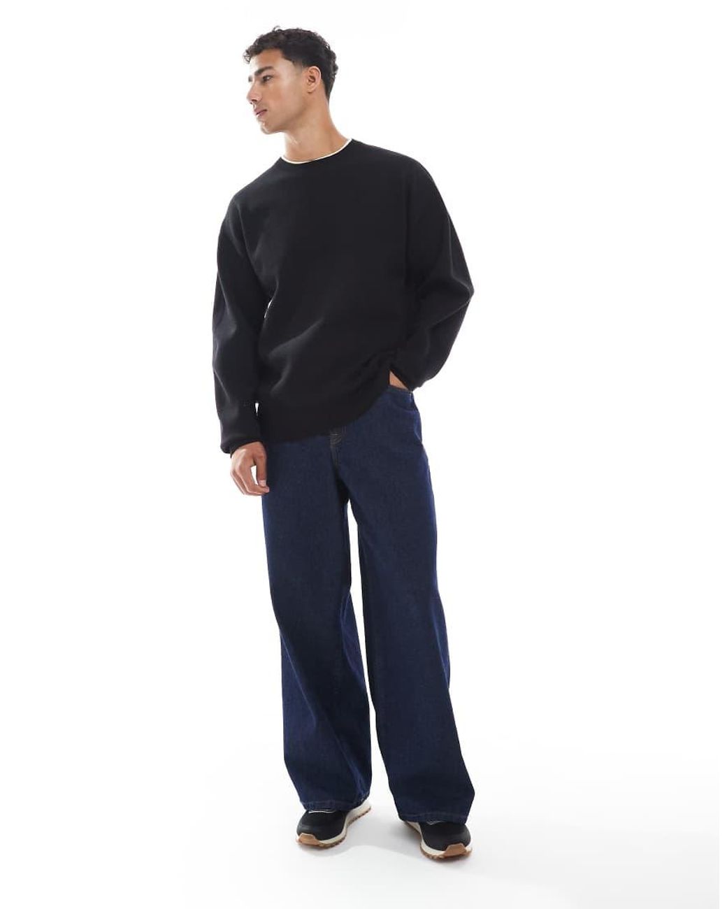 Jack & Jones Blue Soft Crew Neck Jumper for men