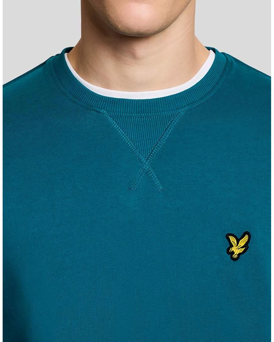 Lyle & Scott Blue Mid Layers Crew Neck Sweatshirt for men