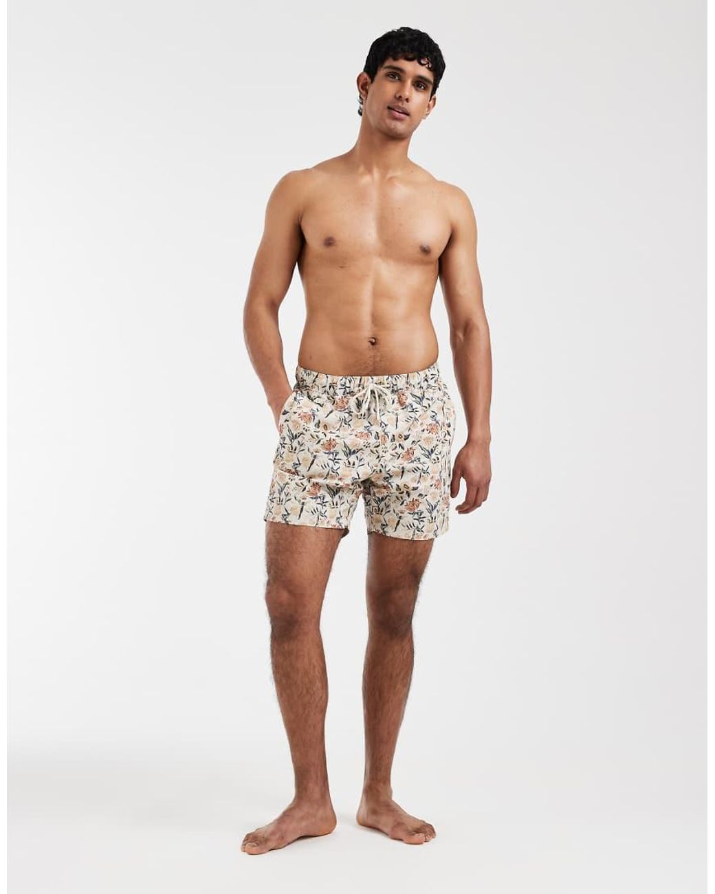 ASOS Blue Mid-length Swim Shorts for men