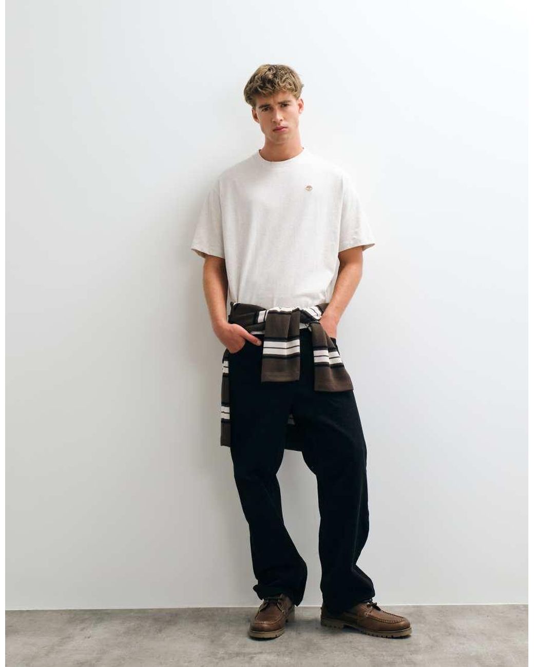 Timberland White Short Sleeves Tee (Relaxed) for men