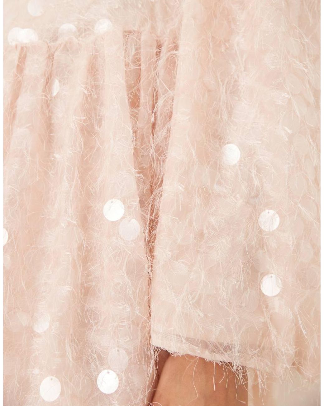Sister Jane Natural Teese Open Back Sequin Mini Dress