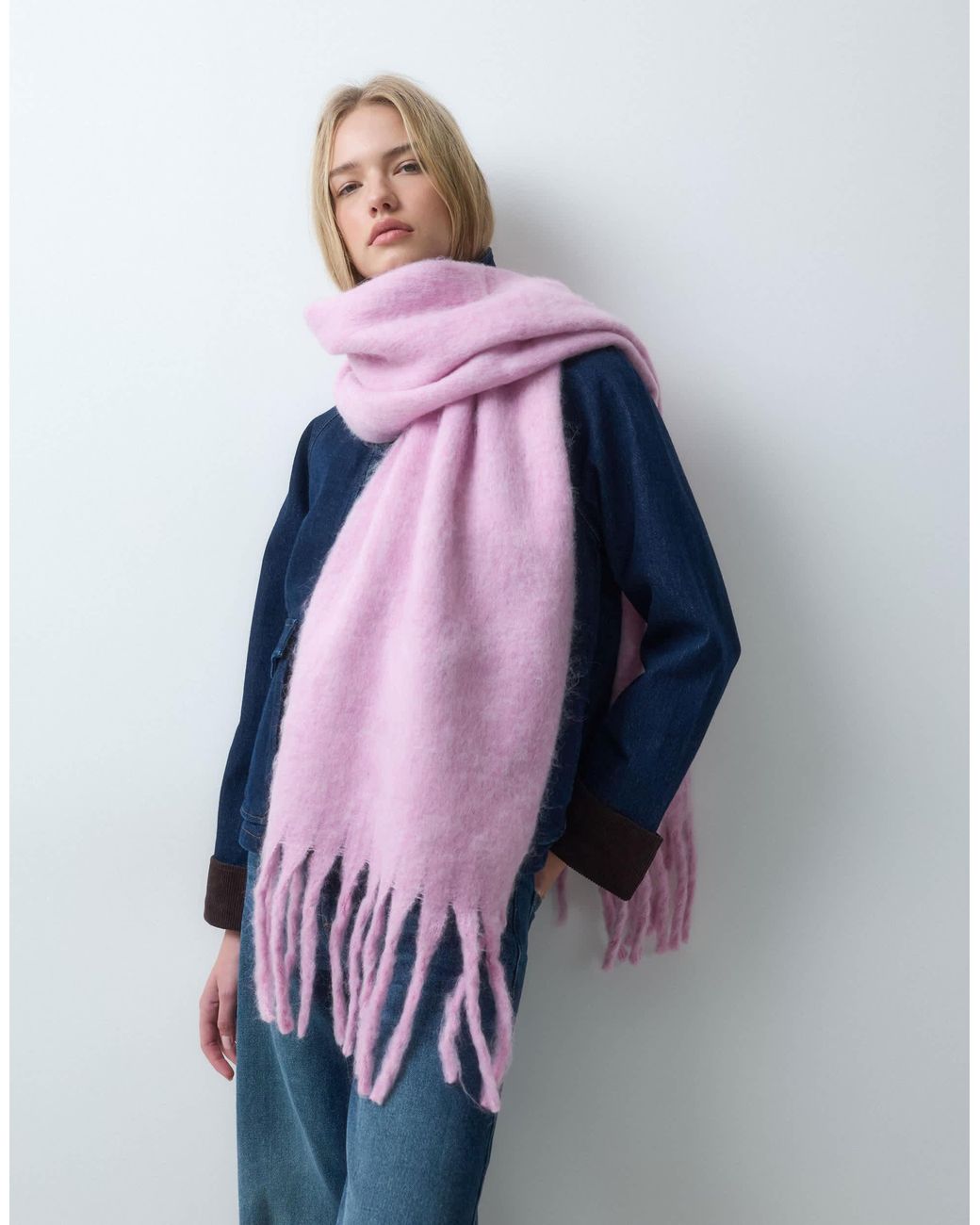Écharpe oversize Threadbare en coloris Blue
