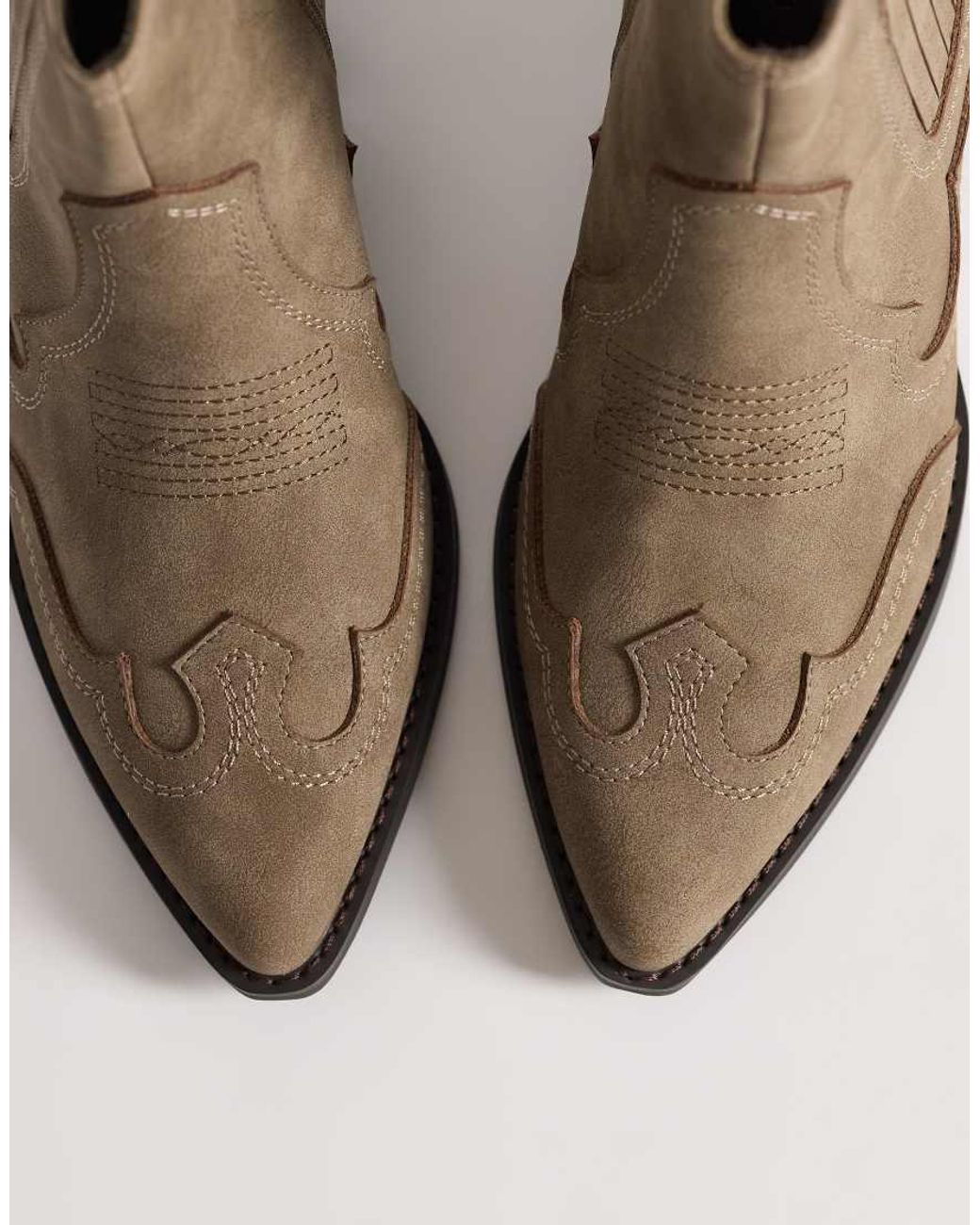 ASOS Brown Cowboy Chelsea Boots for men
