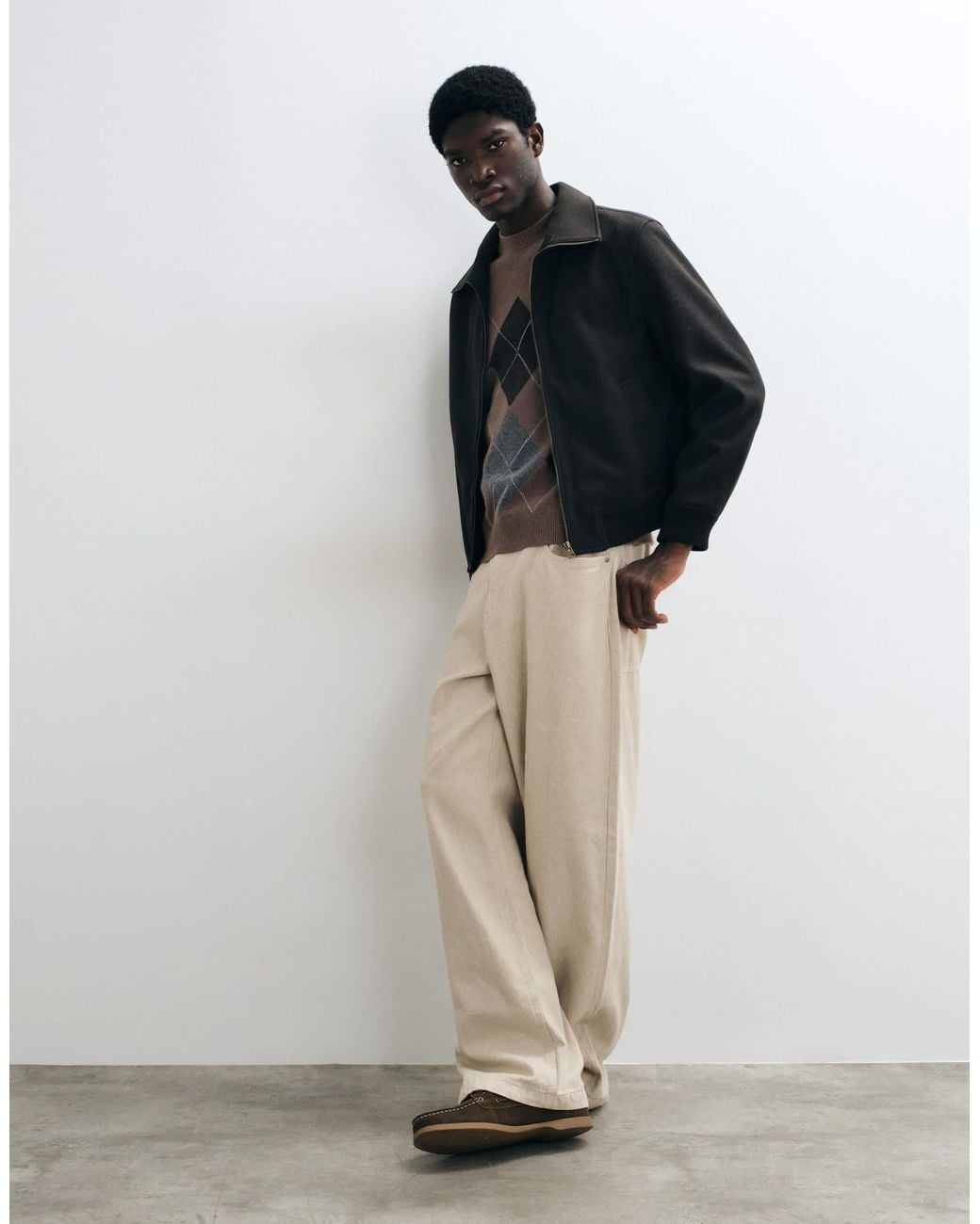 Mango Black Tailored Bomber Jacket for men