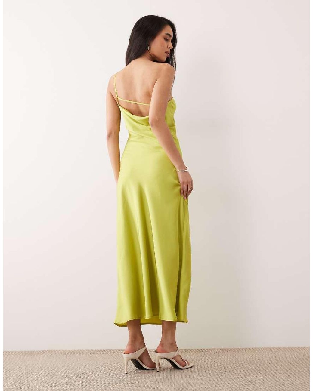 ONLY Green One Shoulder Maxi Dress