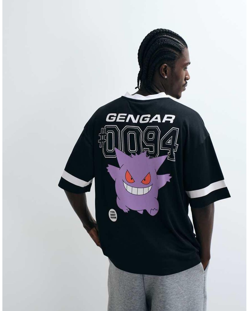 ASOS White Oversized T-shirt With Gengar Pokemon Print for men