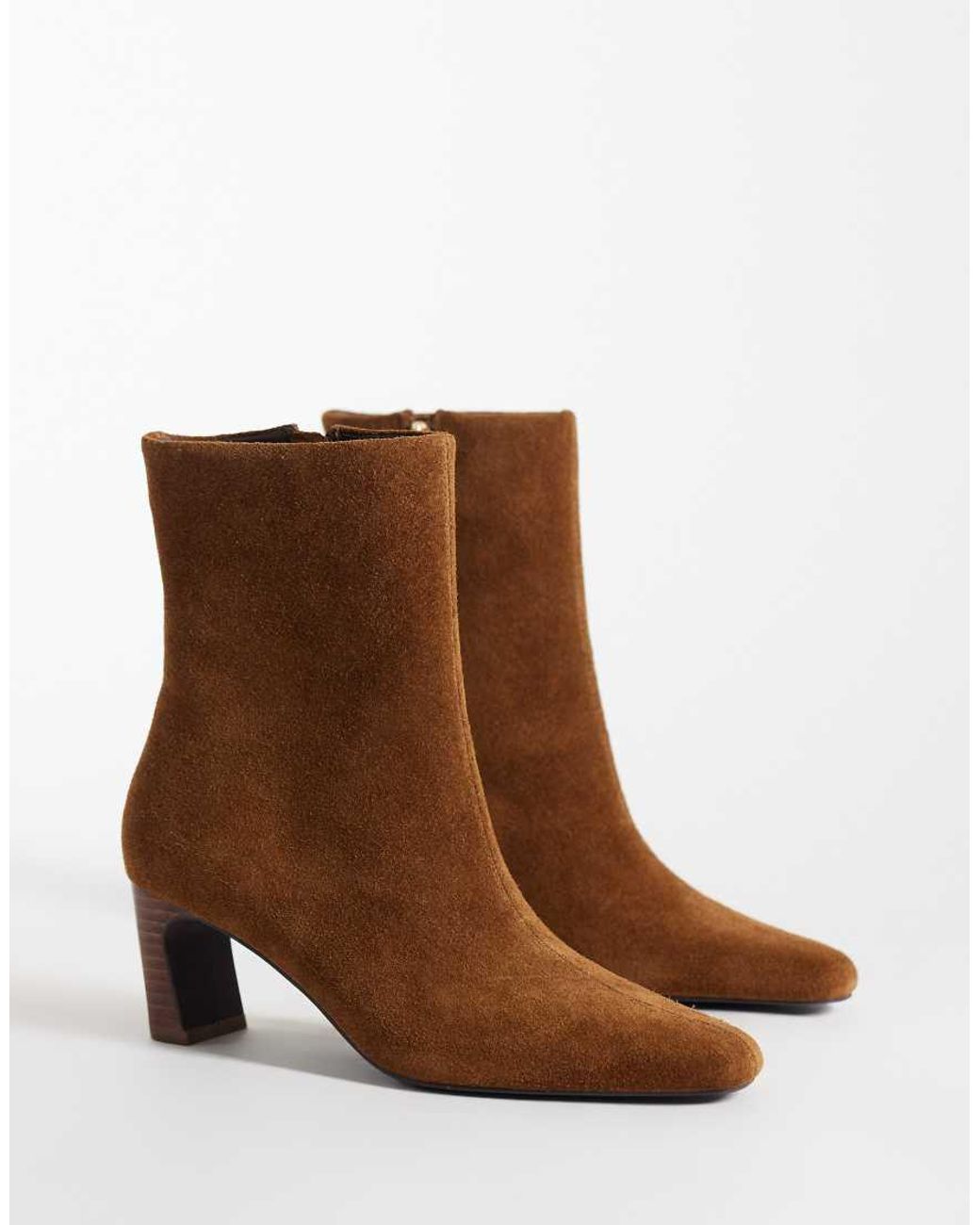 Nobody's Child Brown Ottilie Real Suede Mid Ankle Boots